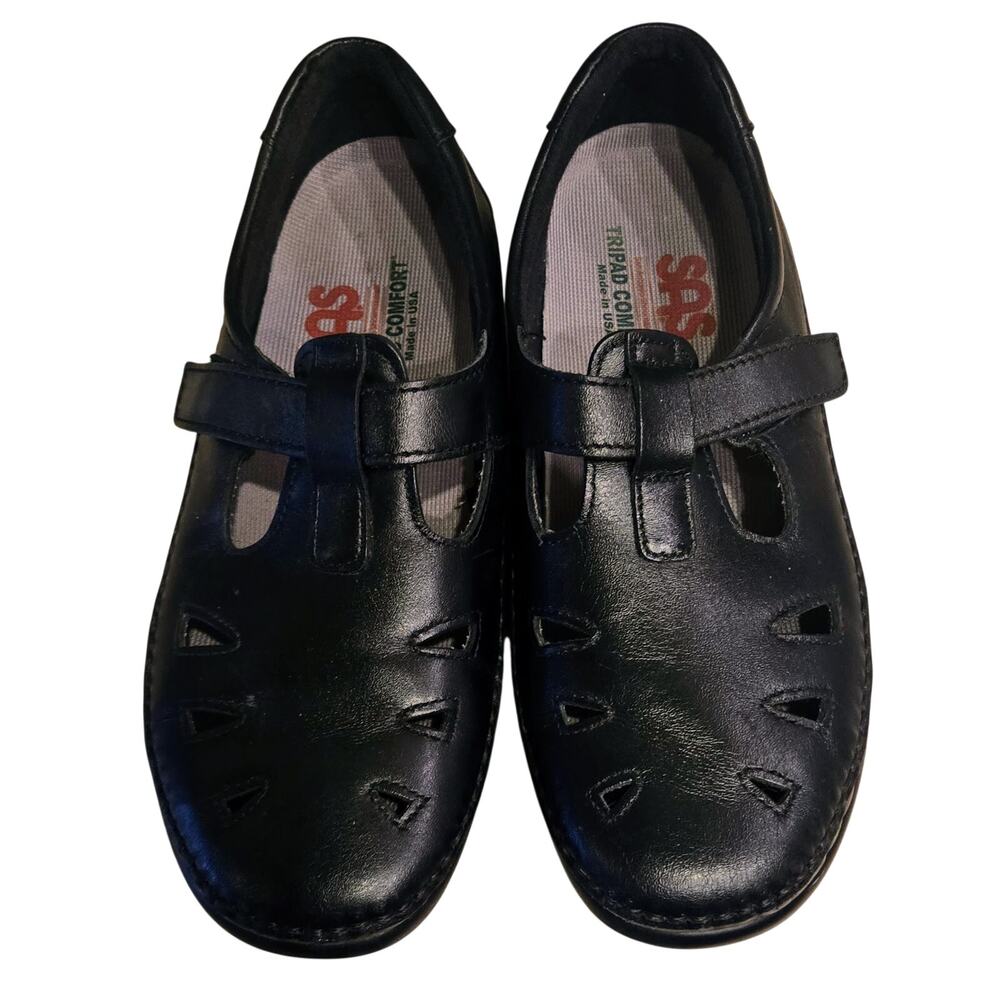 SAS Tripad Comfort Mary-Jane Style Roamer Walking Adj Hook & Loop Strap Size 8W